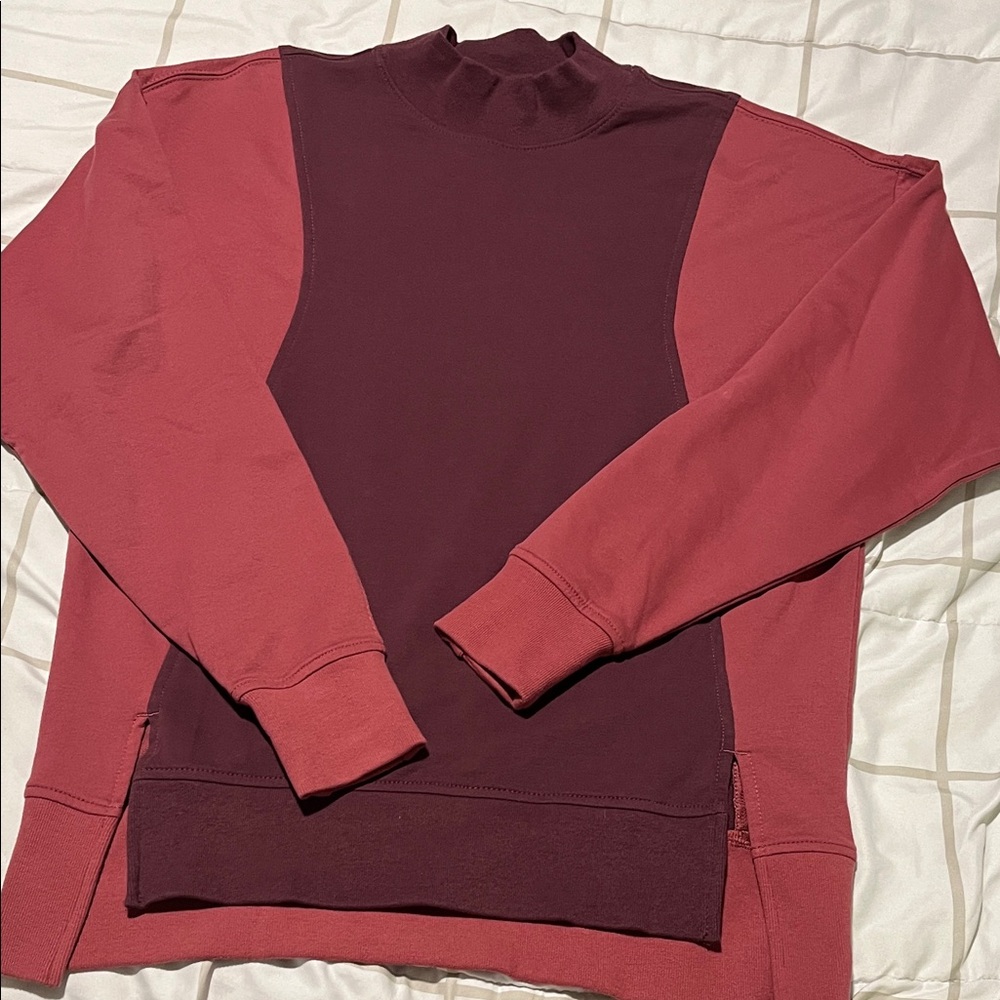 NWOT Two-Tone Sweater - Burgundy and Rose